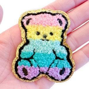 Teddy Bear Chenille Iron-On Patch | Chenille Patches | Cute Patches