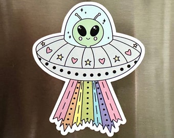 Alien Magnet | UFO Magnet | Alien Gift | Cute Magnets | Cute Space Gift