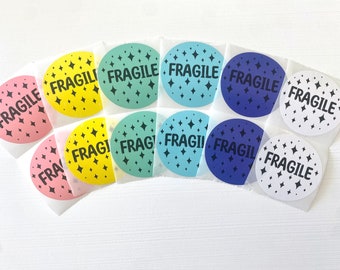 Fragile Sticker | Packaging Stickers | 2" sticker | Thermal Sticker Label | Envelope Seal | Fragile Labels | Small Business Labels