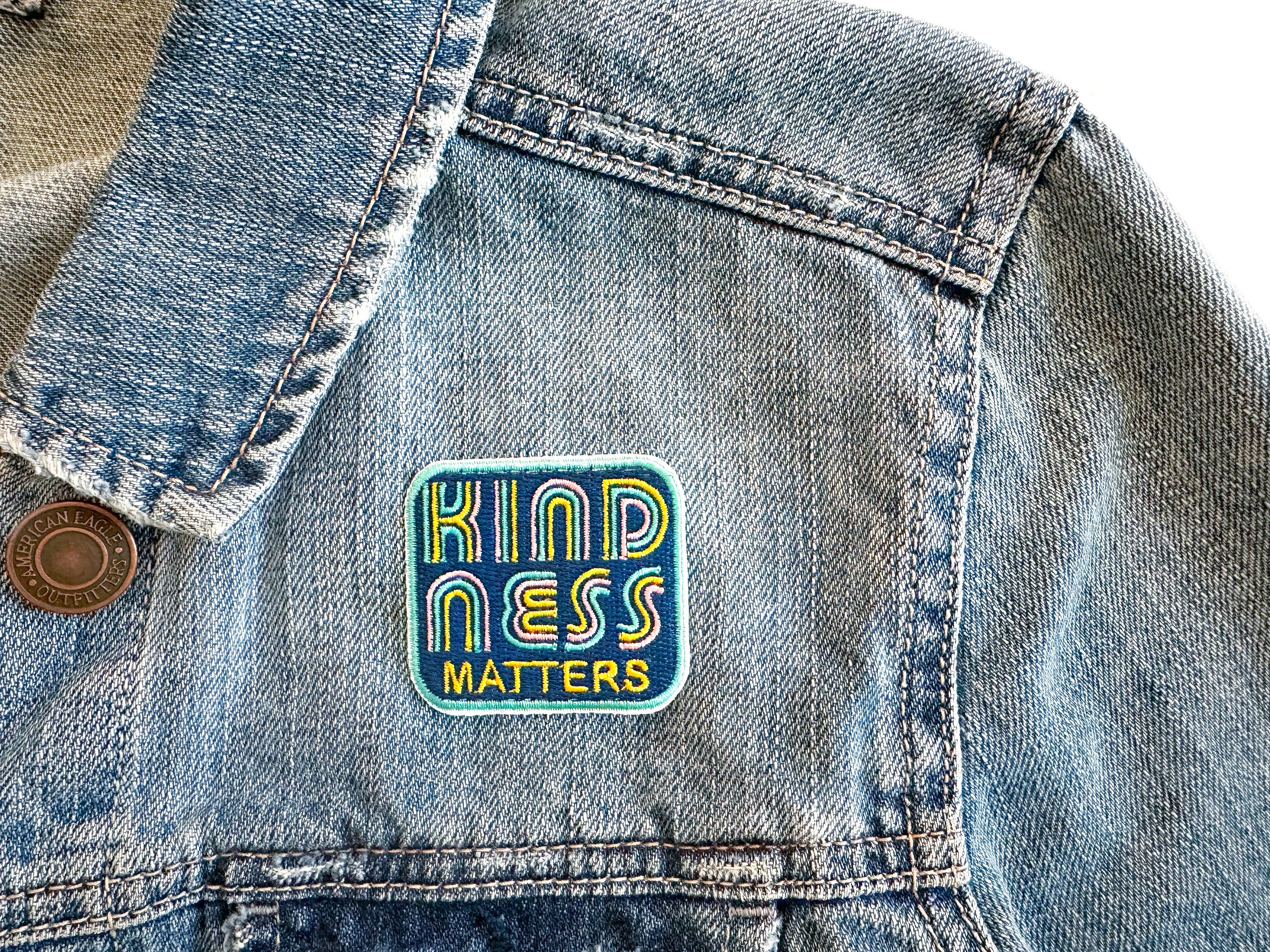 Kindness Matters Iron-on Patch | Embroidered Patch | Cute Patches ...