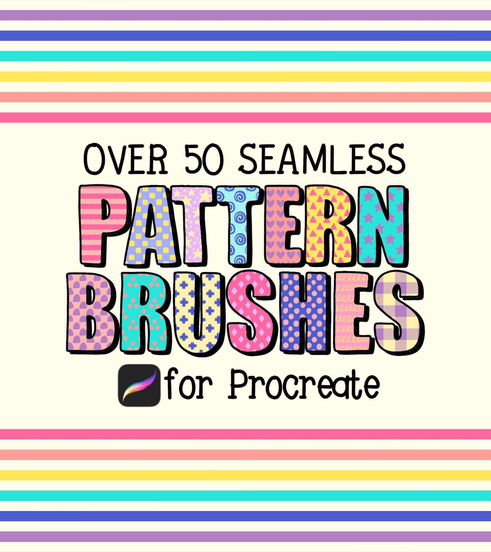 Procreate Pattern Brushes | Seamless Pattern Brushes | Procreate Brush ...
