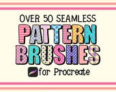 Procreate Pattern Brushes | Seamless Pattern Brushes | Procreate Brush Pack | Procreate Brush Set | Pattern Backgrounds | Instant Download