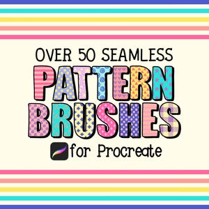 Procreate Pattern Brushes | Seamless Pattern Brushes | Procreate Brush Pack | Procreate Brush Set | Pattern Backgrounds | Instant Download