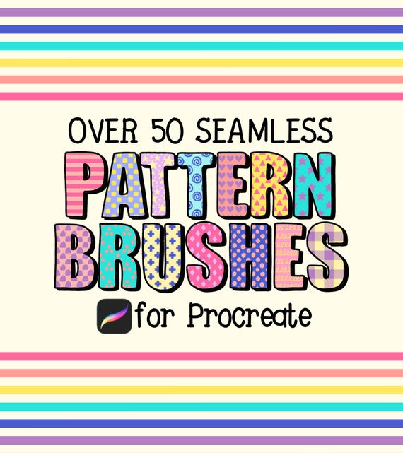 Procreate Pattern Brushes | Seamless Pattern Brushes | Procreate Brush Pack | Procreate Brush Set | Pattern Backgrounds | Instant Download