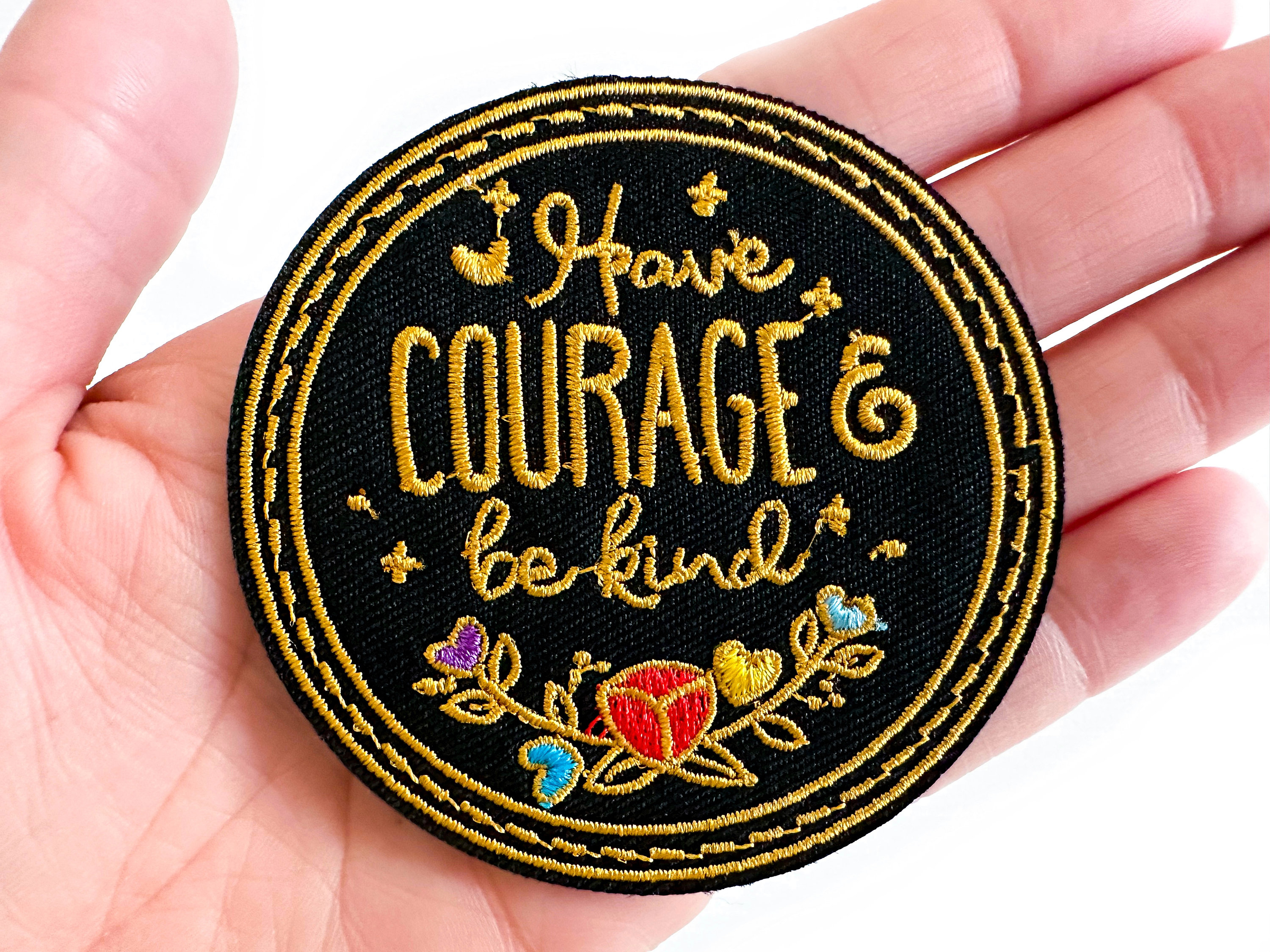 Have Courage & Be Kind Iron-on Patch | Embroidered Patch | Cinderella ...