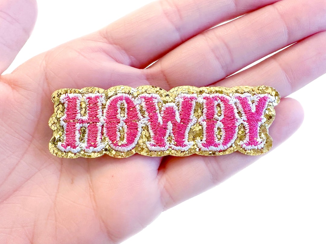 Howdy Glitter Ironon Patch Cute Patches Etsy