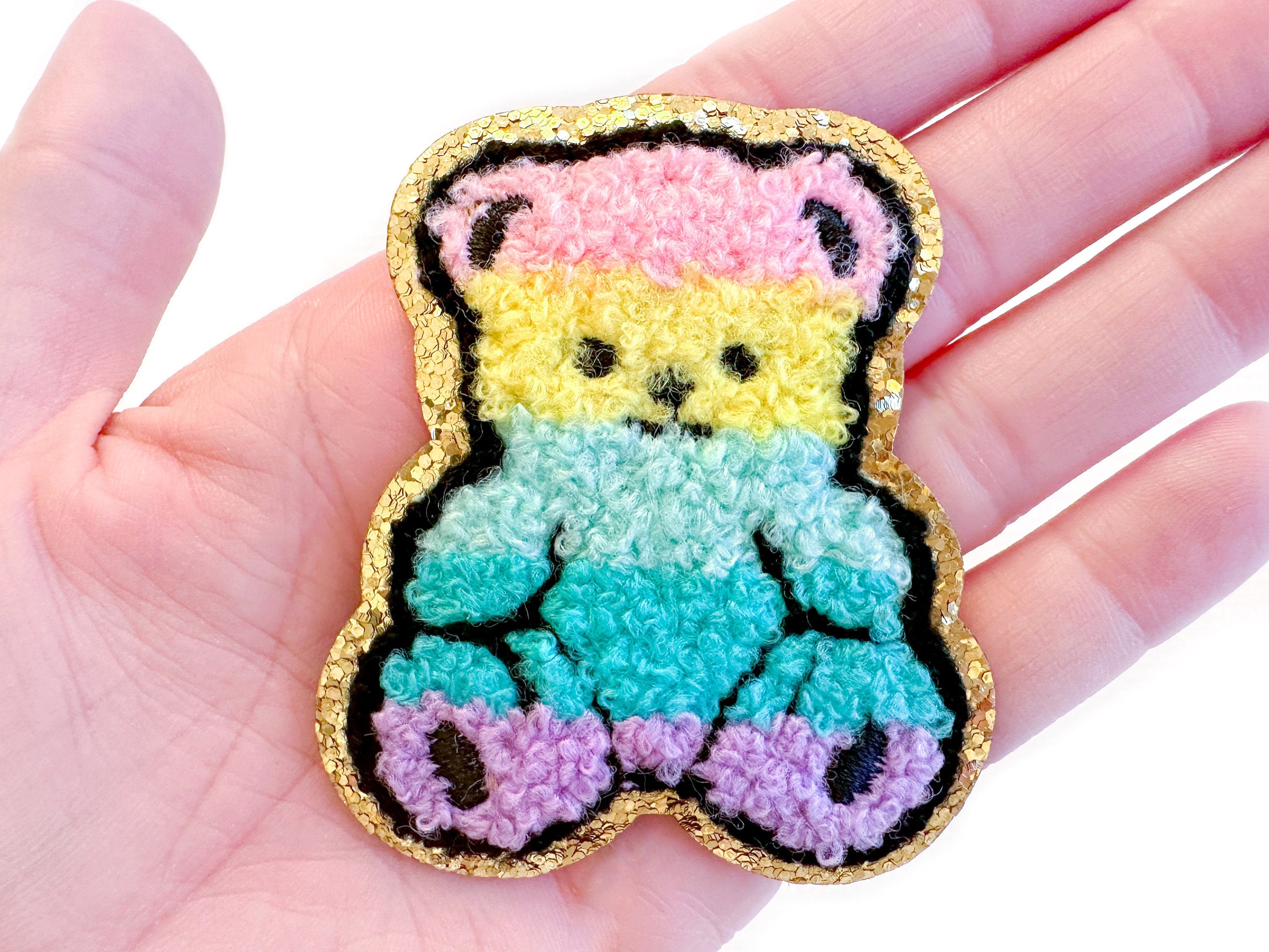 Teddy Bear Chenille Iron-On Patch | Chenille Patches | Cute Patches