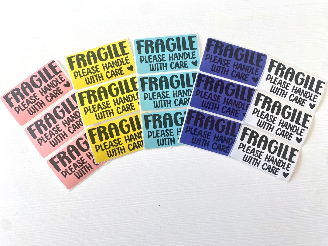Fragile Please Handle With Care Sticker | Packaging Stickers | 2.25 X 1 ...