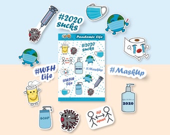 Pandemic Life Glossy Sticker Sheet | 2020 Time Capsule