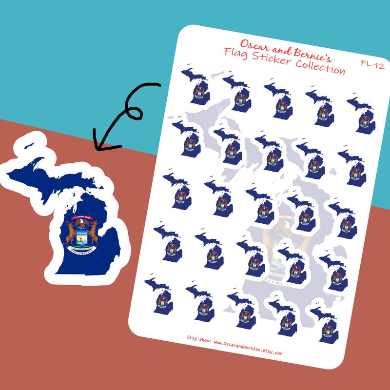 Michigan Sticker - Etsy