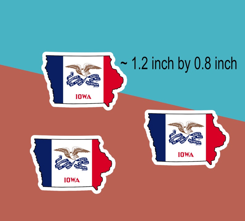 Iowa Flag Map Sticker Iowa Flag Map Stickers: Glossy Scrapbook Stickers (28 Ct) - Etsy