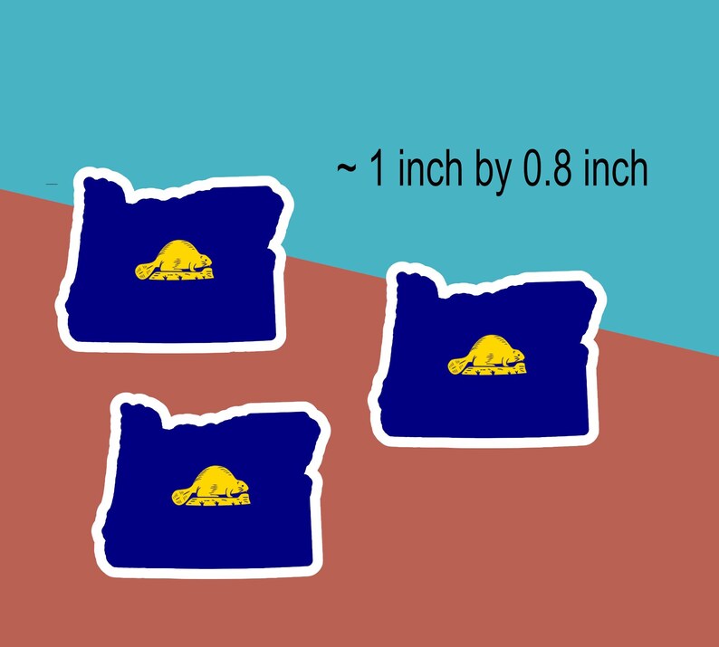 Oregon Flag Map Stickers: Glossy Decals for Journals (24 Ct) - Etsy