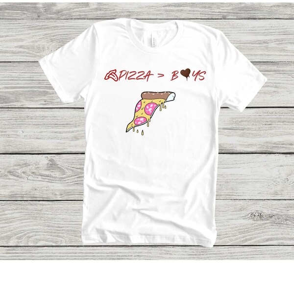 Pizza over Boys Valentines day shirt