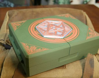Draagbare personagebox – 3D-geprinte dobbelsteenhouder en statistiekentracker voor RPG's