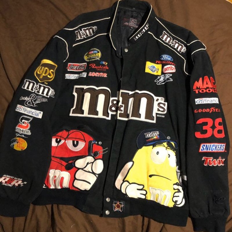 AUTHENTIC Rare Vintage M&ms Nascar Jacket Racing Coat Madison
