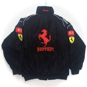NASCAR Racer Racing Ferrari Jacket Embroidered Vintage Bomber - Etsy