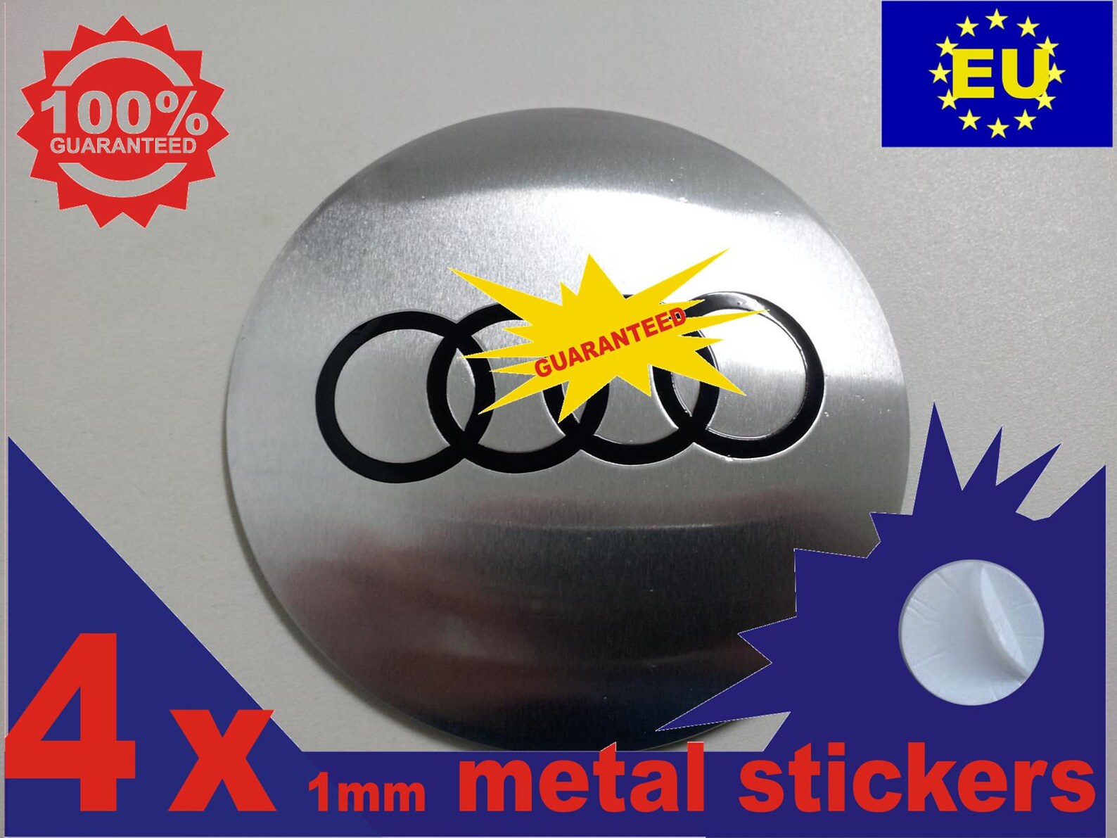 4 X AUDI 4 Metal Stickers Wheel Center Caps Hub Rims Fit Most Etsy