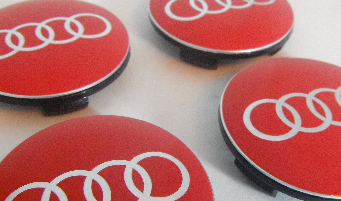 4 x AUDI metal stickers wheel center caps hub Rims fit most Etsy