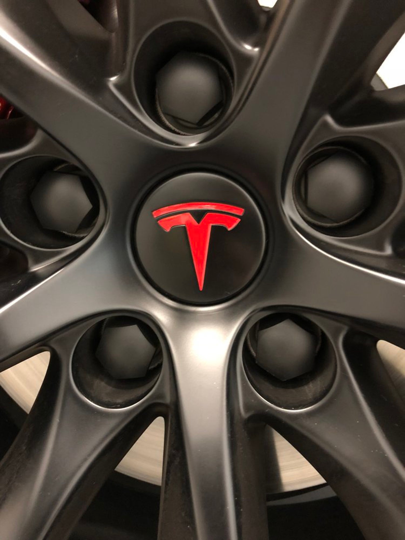 4 x TESLA metal stickers wheel center caps hub Rims fit most Etsy