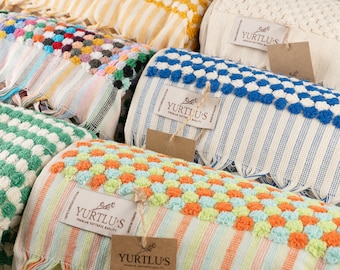 Organic Towel 37x71, Soft Towel, Turkish Bath Towel, Beach Towel, Wholesale Towel, Bath Decor Towel, Multicolor Towel,100% Cotton YURTLU'S