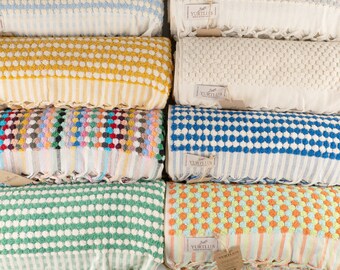 Organic Towel 37x71, Soft Towel, Turkish Bath Towel, Beach Towel, Wholesale Towel, Bath Decor Towel, Multicolor Towel,100% Cotton YURTLU'S