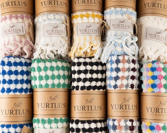 Organic Towel 18x37, Soft Towel, Turkish Hand Towel,  Wholesale Towel, Multicolor Towel,100% Cotton YURTLU'S