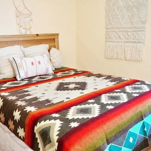 Manta de alpaca tamaño queen, manta de fabricación nativa