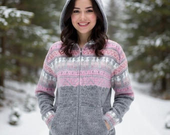 Alpachill pink fall alpaca Jacket