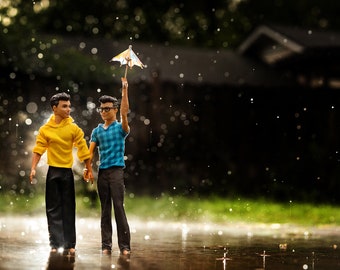 Walking in the rain Gay Ken Fine Art Photograph