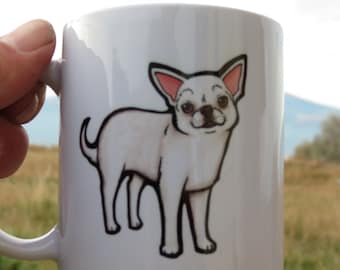 Chihuahua Chiwawa Coffee Mug Gift for Dog lovers, vet techs, 11 or 15oz sublimation ceramic coffee and tea mug