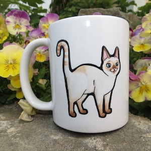 Flamepoint Siamese Cat Coffee Mug.  Gift for Cat lovers, vet techs, 11 or 15oz sublimation ceramic coffee and tea mug