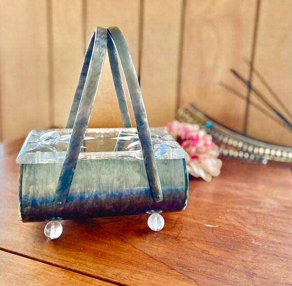 Rialto NY Lucite Purse Evening Bag Vintage 1950's