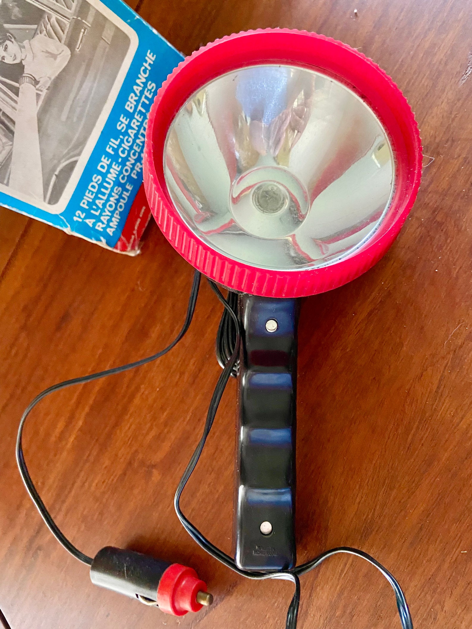 Vintage Car Spotlight with Safety Reflector and Original box | Etsy