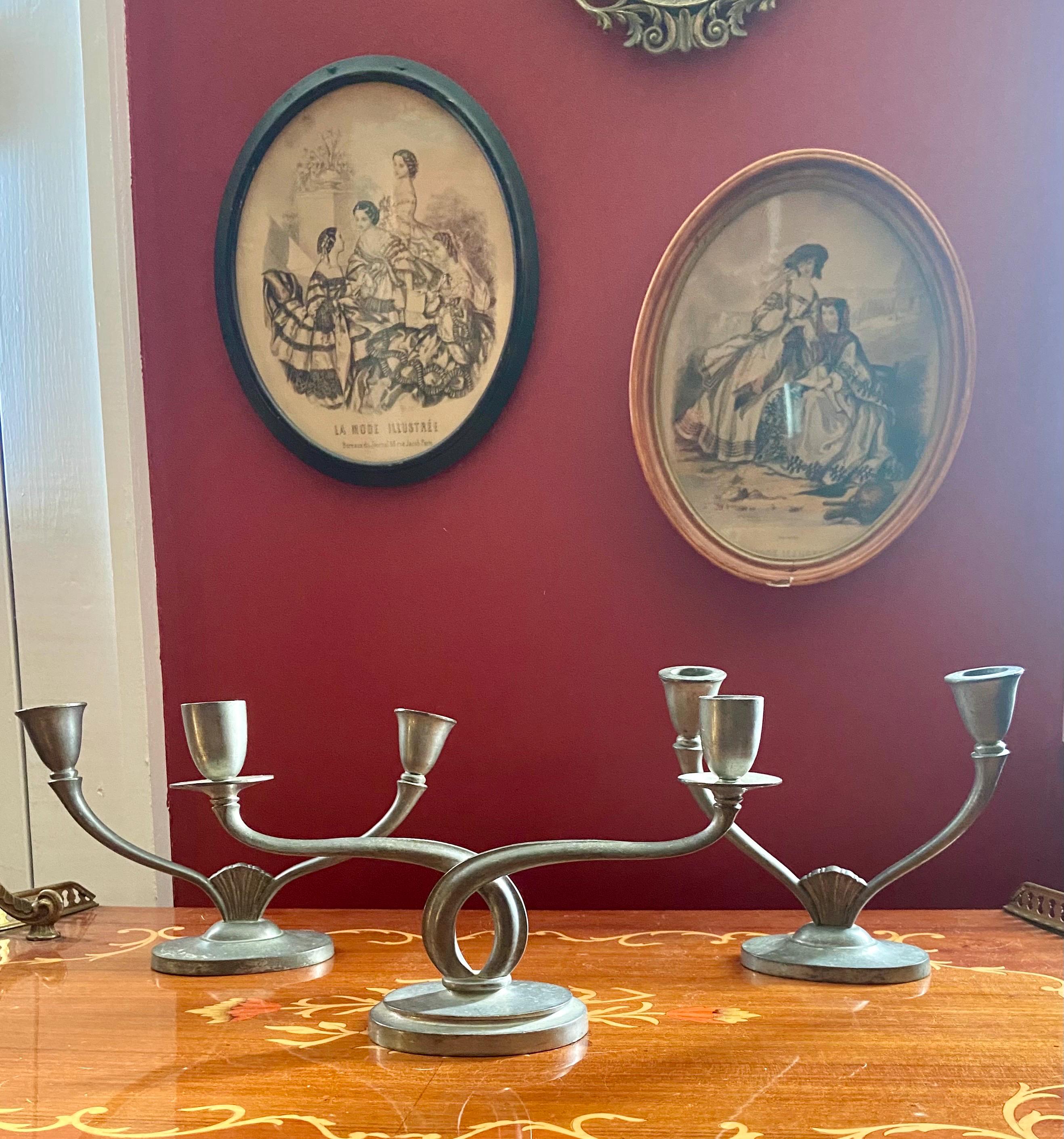 Candélabre en fer forgé - - boutique en ligne de brocante