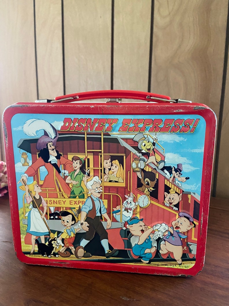 Vintage Disney Metal Lunch Box 1970's Disney Express Etsy