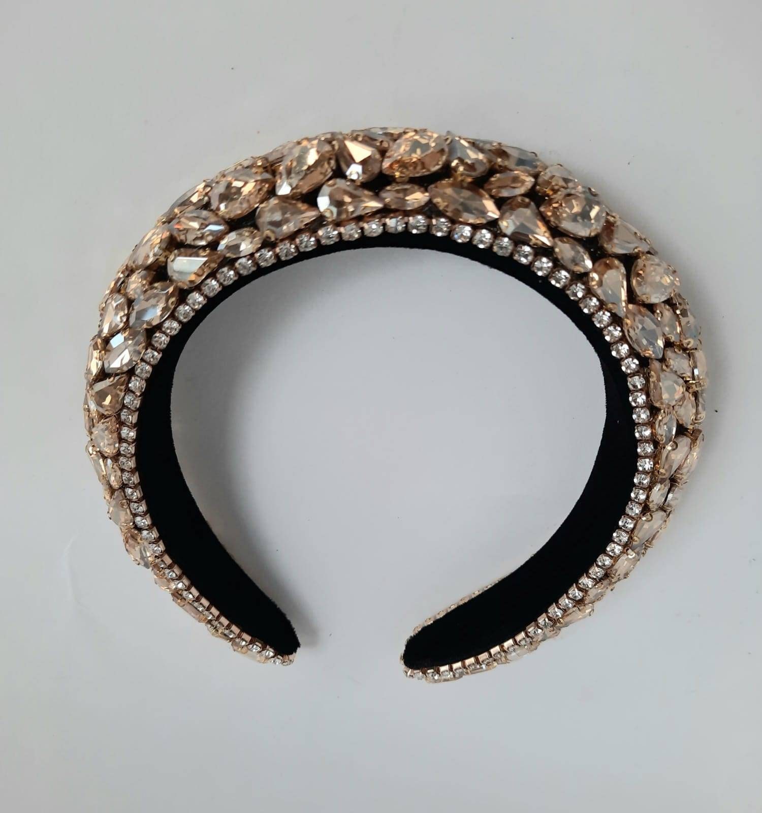 Women Rhinestone Shiny Headband/ Sparkly Padded Wide Headband Etsy