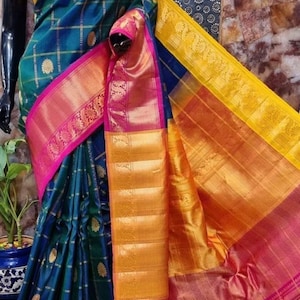 Sari de seda Gadwal