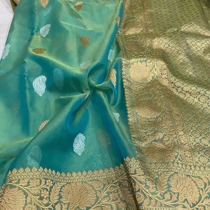 Banarasi kora silk saree