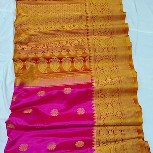 Sari de seda Gadwal
