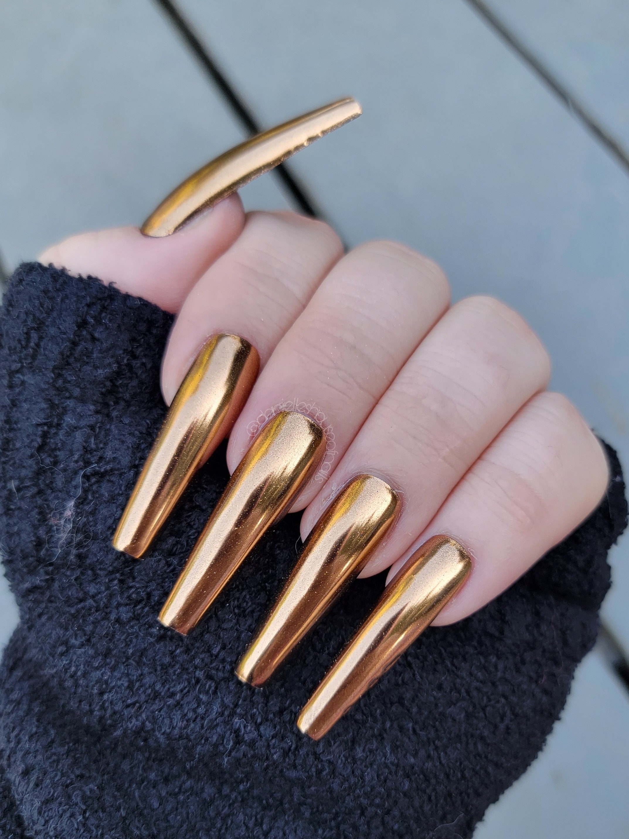 Copper Chrome Nails| Luxury Press on Nails| Fake Nails| Glue on Nails| Gel  Nails| Chrome Nails| Copper Nails| Stiletto Nails| Press on Nails - Etsy