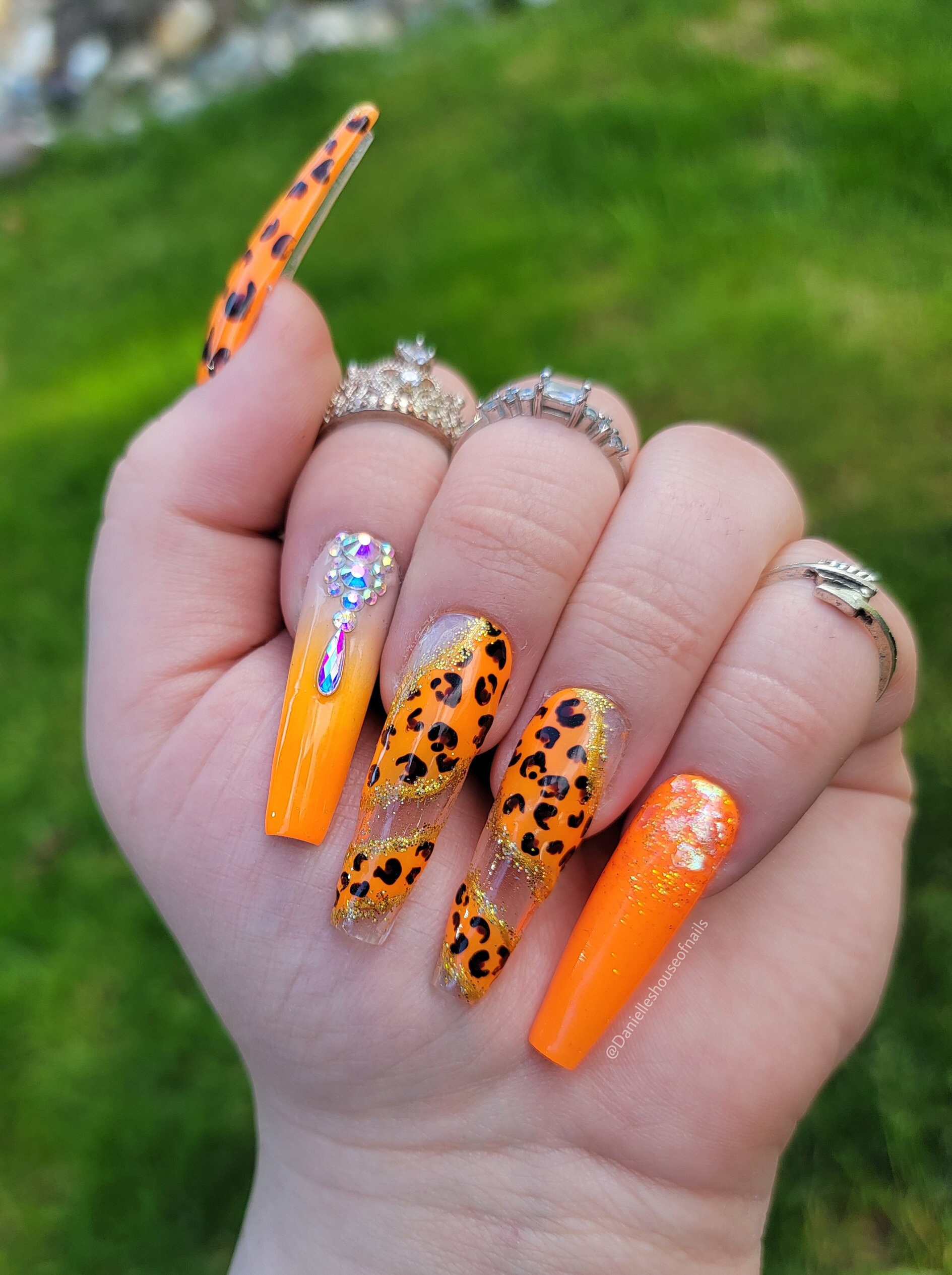 Animal print nails with 3D bows! | Nika B.'s Photo | Beautylish