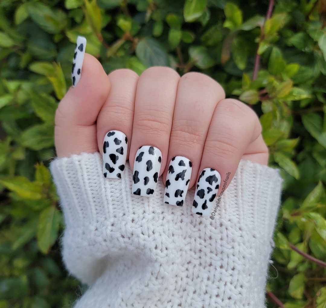Cow Print Nails Luxury Press on Nails Fake Nails Glue on Nails Gel