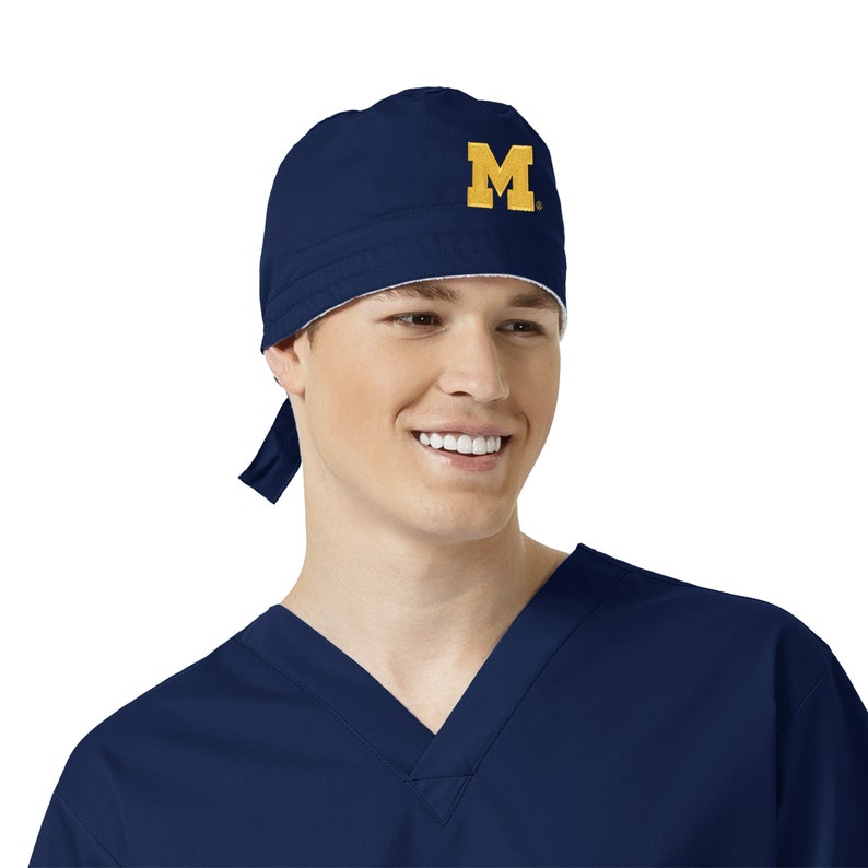 University of Michigan Wolverines Embroidered Navy Scrub Hat