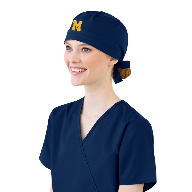 University of Michigan Wolverines Embroidered Navy Scrub Hat