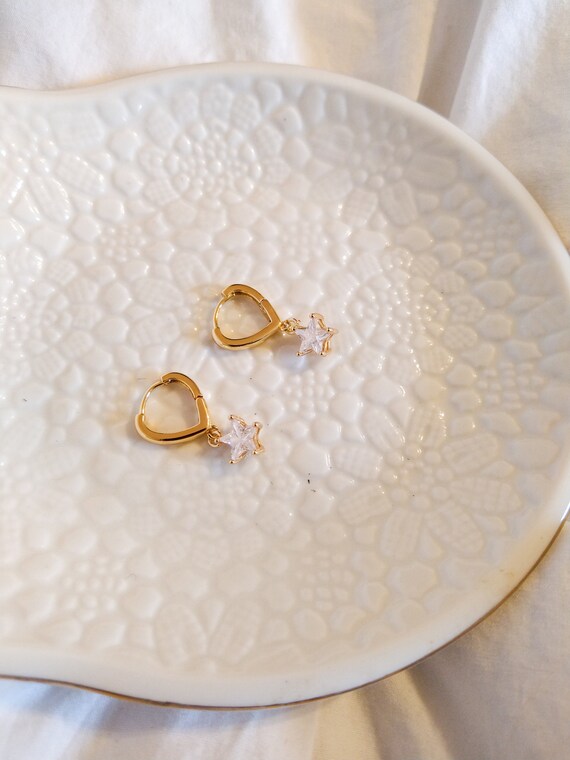 Shiny cheap gold earrings