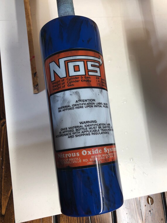 NOS Nitrous Oxide Boost Bottle Race Custom Tumbler Etsy