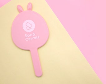 Bunny Mirror | Cute Hand Mirror Soo and Carrots