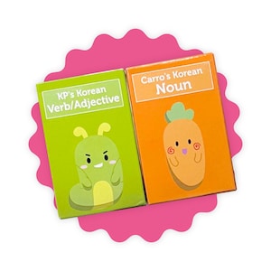 SALE! Korean Flash Cards Set - Soo and Carrots