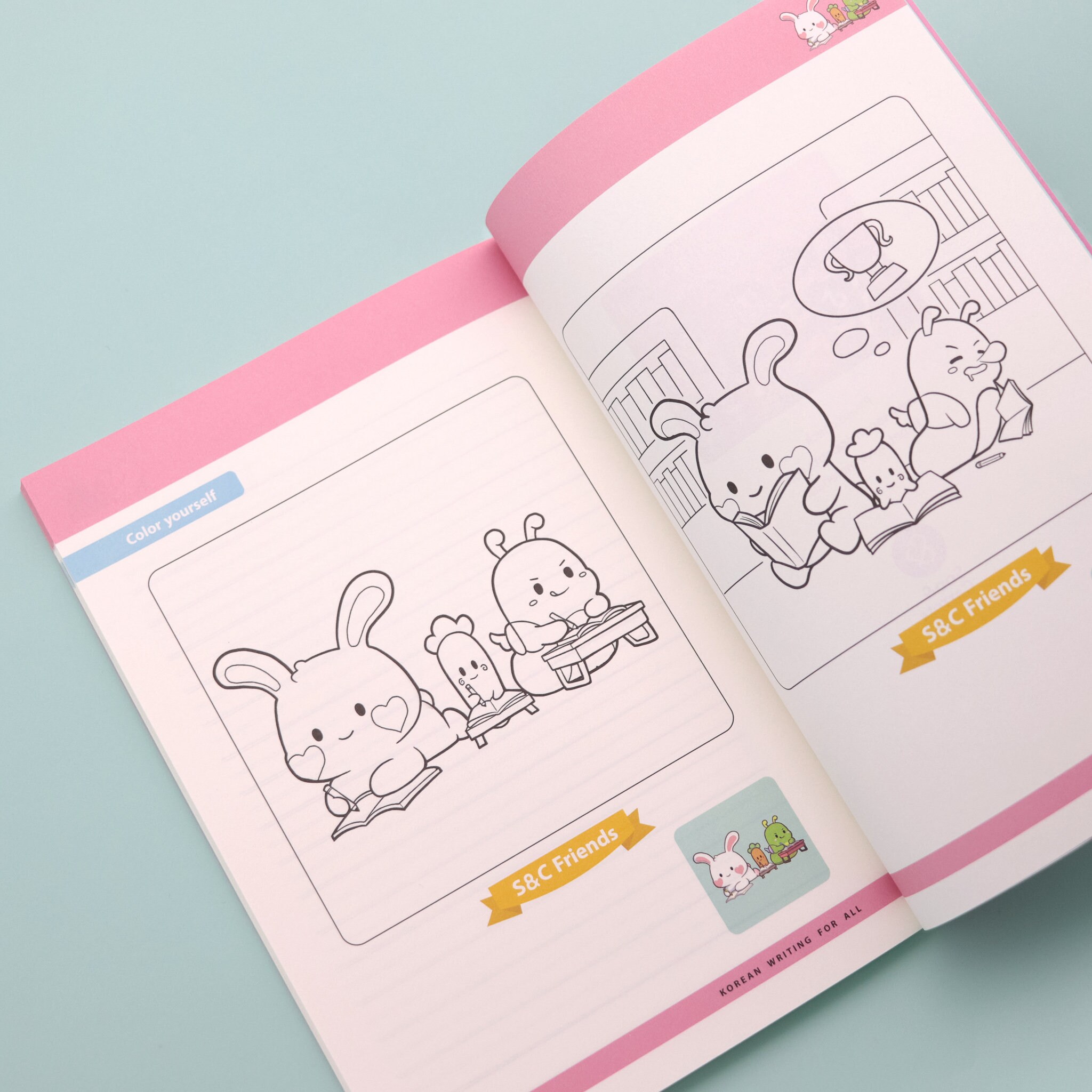 Korean Writing for All Textbook Soo and Carrots Etsy