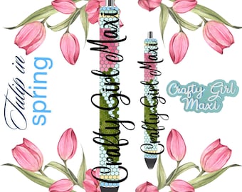 Tulip in Spring SS10 13X50 is a simple yet beautiful pen. Digital download printable template guide for rhinestone honeycomb large pen